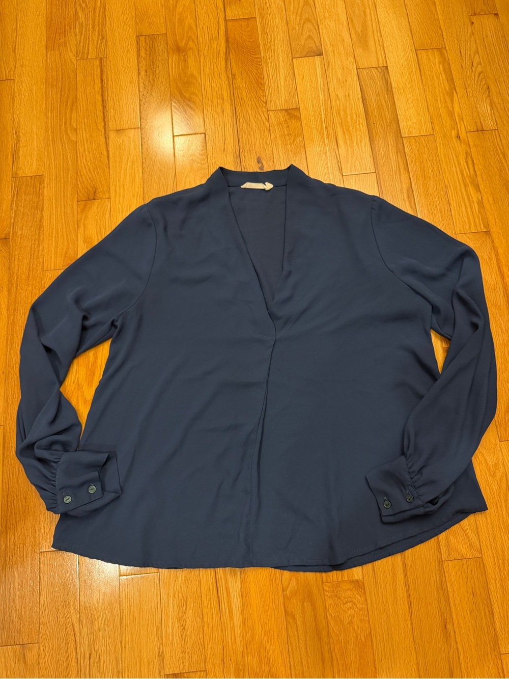 Lush Teal Blue V-Neck Blouse